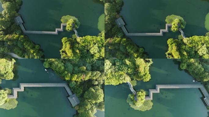 杭州西湖霁虹桥航拍