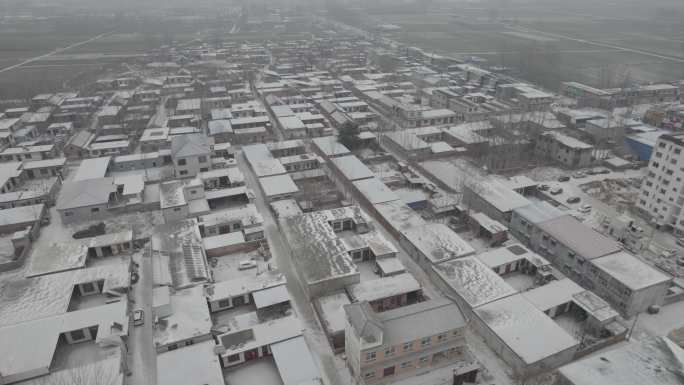 航拍农村雪景丨Dlog丨原始素材