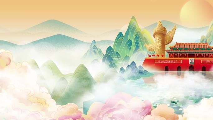 《中国话》朗诵比赛背景视频（宽屏）