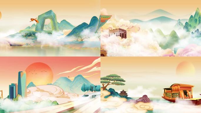 《中国话》朗诵比赛背景视频（宽屏）