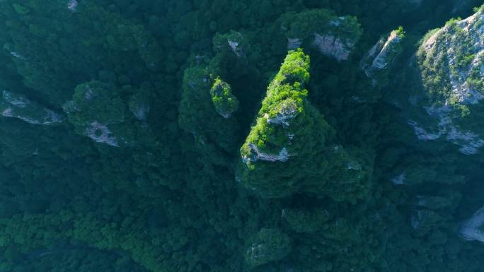 4K航拍张家界武陵源风景区群山4