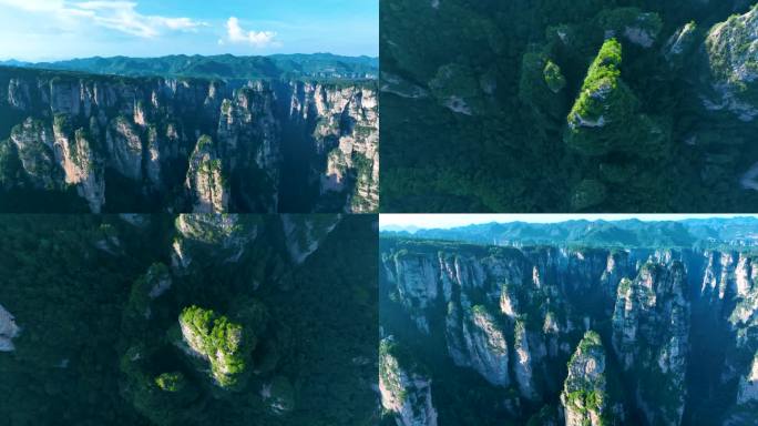 4K航拍张家界武陵源风景区群山4