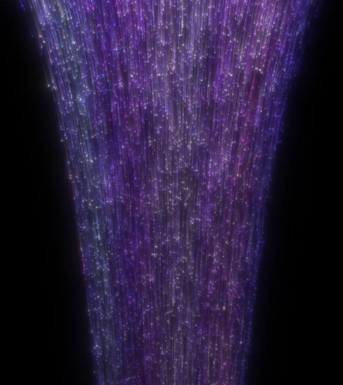 竖屏紫光粒子瀑布