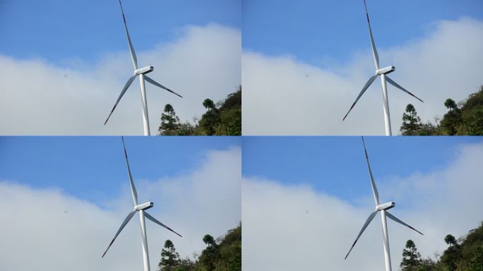 重庆石柱沙子镇七曜 风力发电的大风车