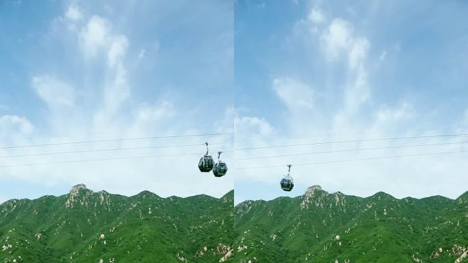 中国北京八达岭长城缆车风光
