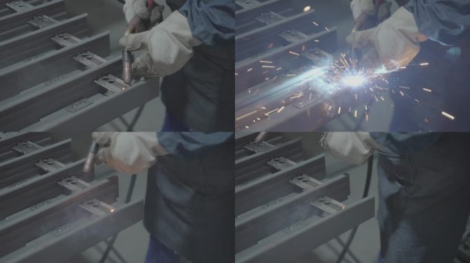 工厂焊工电弧焊作业