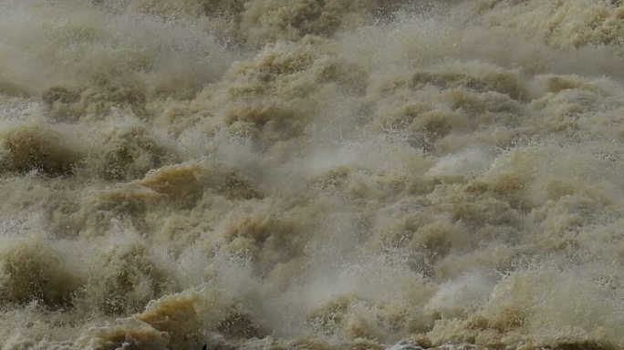 洪水 湍急的河水 黄河