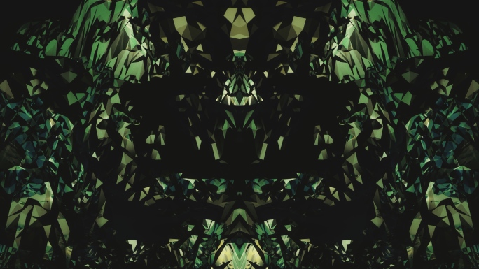 【4K时尚背景】绿野丛林碎片空间花纹几何
