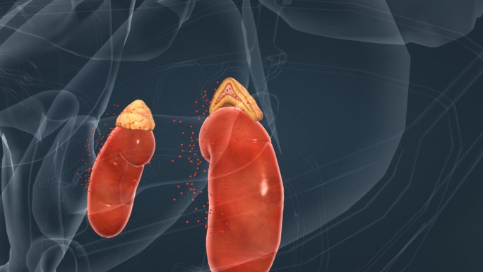 3D人体 肾脏 肾上腺 分泌物 性激素