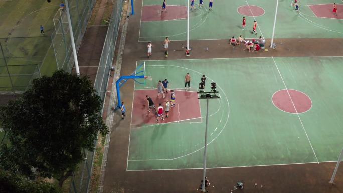 篮球公园  全民健身 4K航拍 东莞