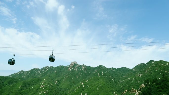 中国北京八达岭长城缆车风光