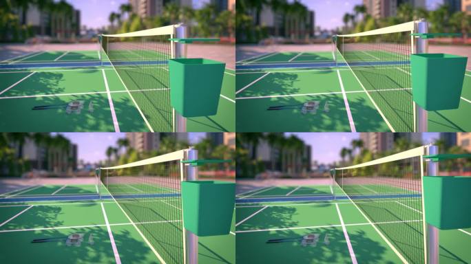 三维动画 网球球场 网球场