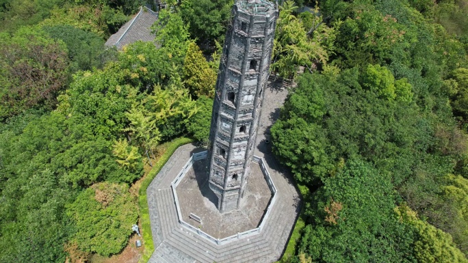 上海天马山顶宝塔特写