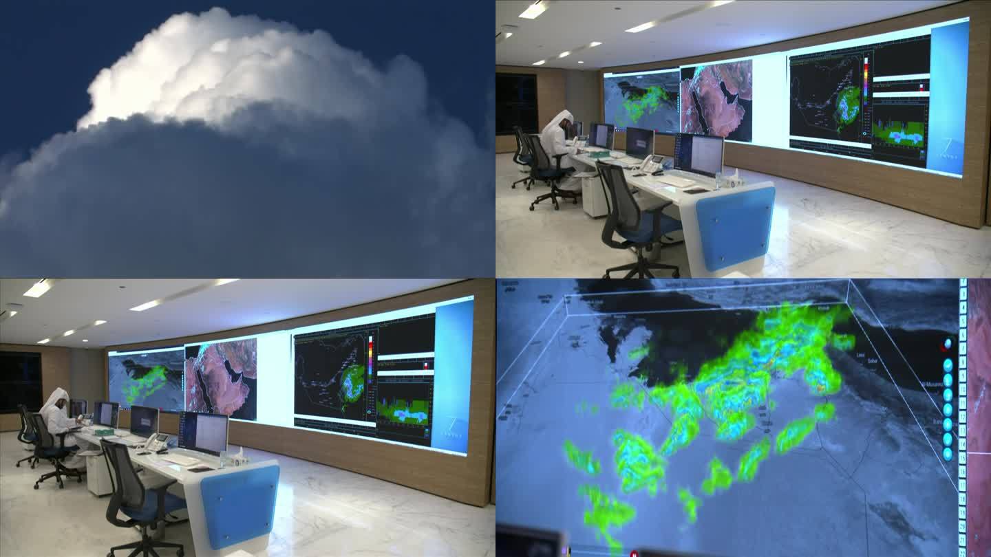 阿联酋阿布扎比国家气象局观测云层分析气象