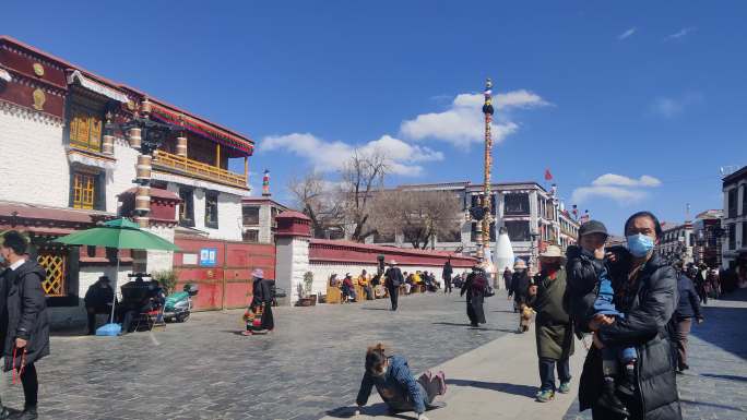 西藏大昭寺八廓街人文风光
