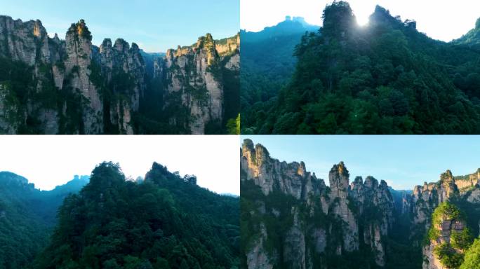 4K航拍张家界武陵源风景区群山11