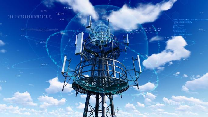 5G基站移动网无线通信信号塔科技特效