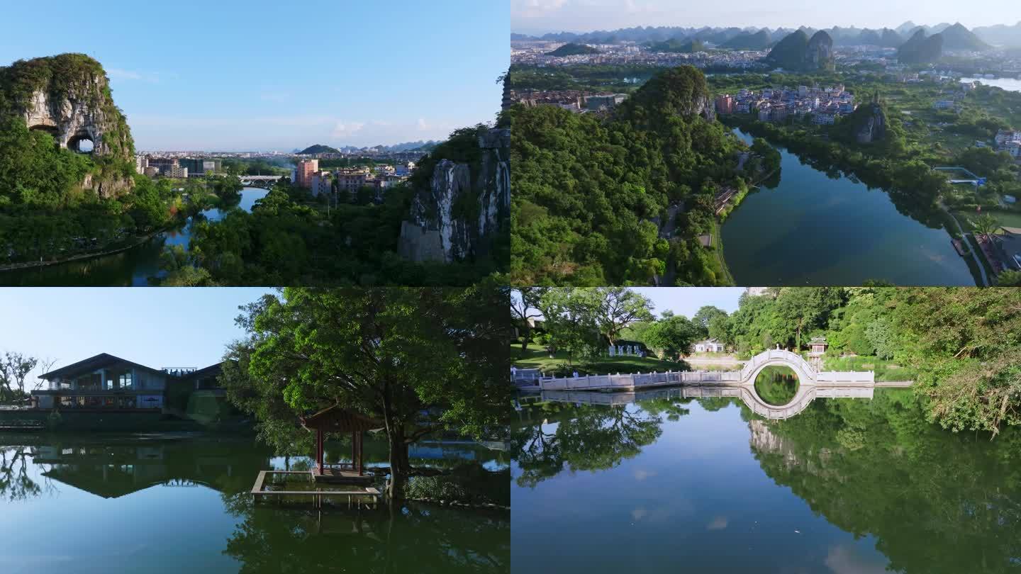 桂林穿山公园鸟瞰漓江城市摄影图__山水风景_自然景观_摄影图库_昵图网nipic.com