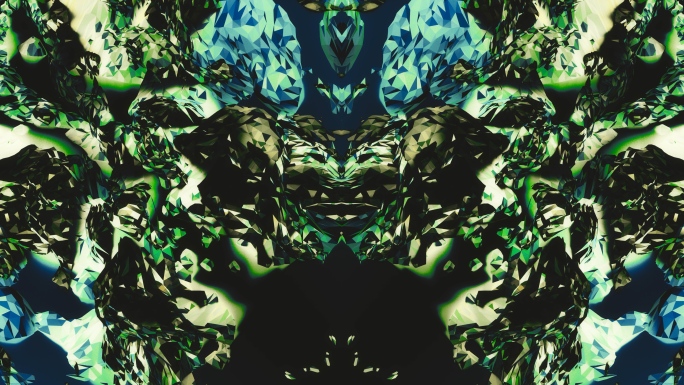 【4K时尚背景】繁花丛林镜像抽象光影图案