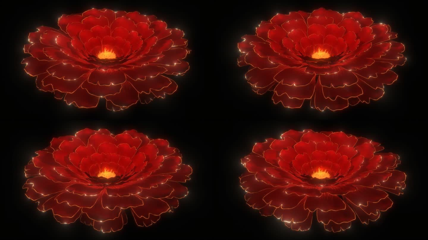 【原创透明通道素材】LED循环花朵-10