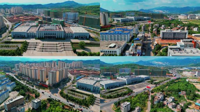 广西贺州平桂区城市建筑多镜头2022新