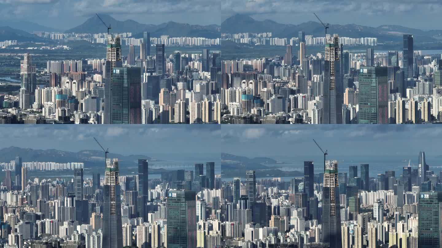 深圳罗湖高楼大厦城市航拍视频