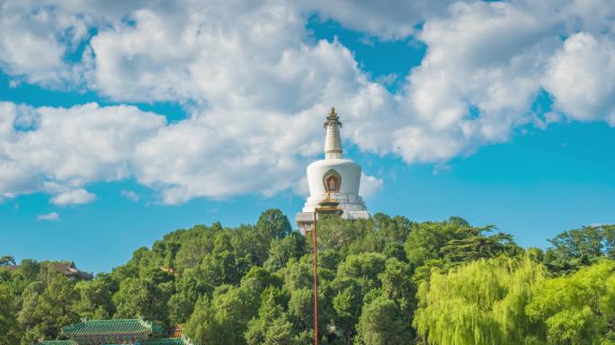 北海公园 皇家园林 白塔寺 北京4K延时