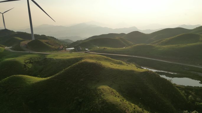 高山 风车