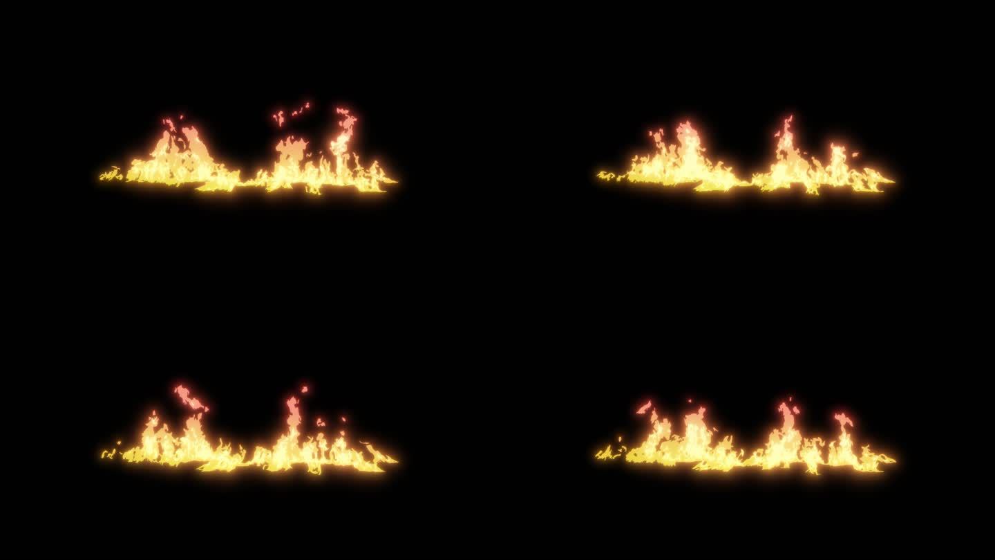 4KMG动画卡通动漫二次元火焰燃烧素材