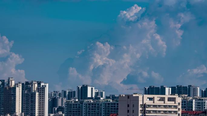 城市天空云朵延时