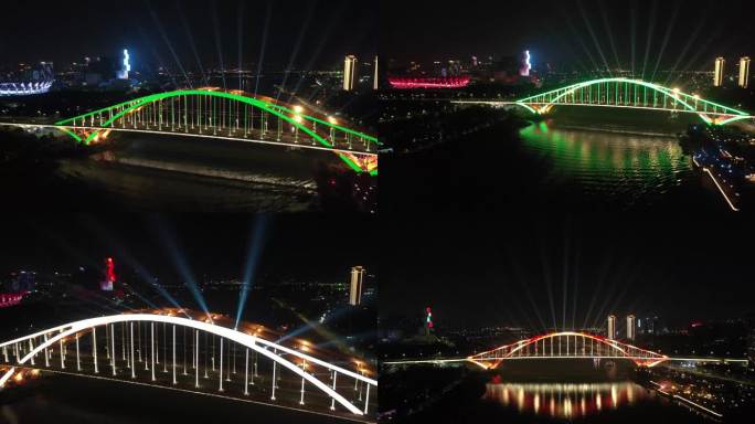 佛山东平桥江边夜景实拍视频
