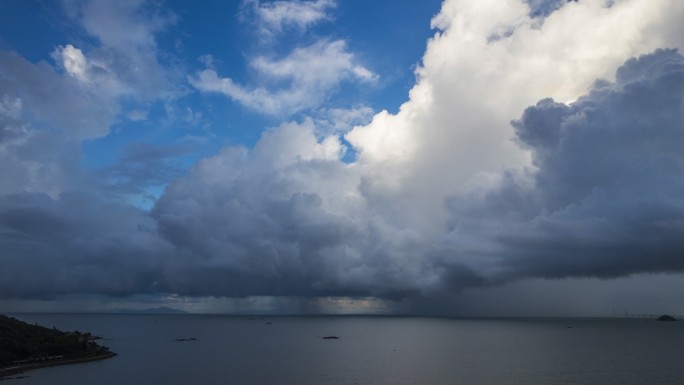 暴雨来临前夕l彩虹露出 4k 航拍