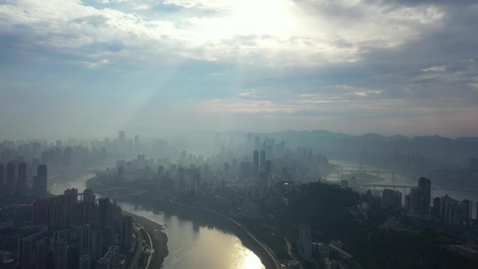 重庆渝中半岛大全景