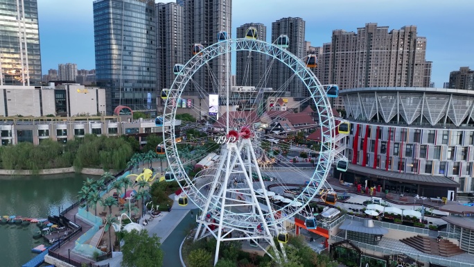 南京百家湖航拍夜景