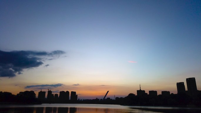 月湖公园日落黄昏延时