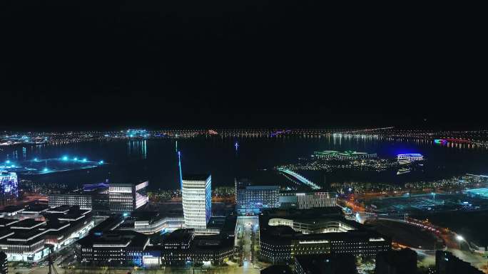 【4K】上海临港滴水湖夜景烟花秀