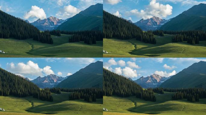 新疆那拉提草原风光延时