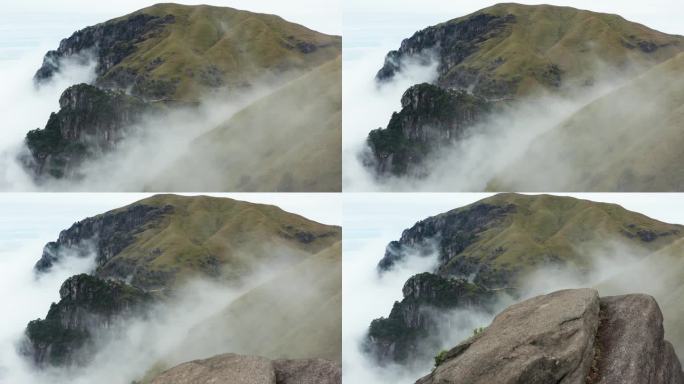 江西武功山高山草甸云海风光4K航拍