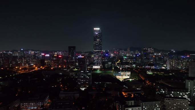 南山区汉京大厦夜景航拍