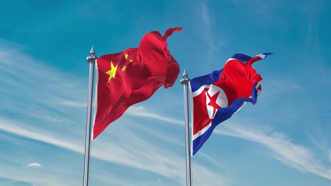 中国-朝鲜国旗