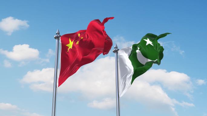 中国国旗和巴基斯坦国旗-2