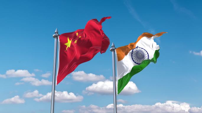 中国- 印度国旗