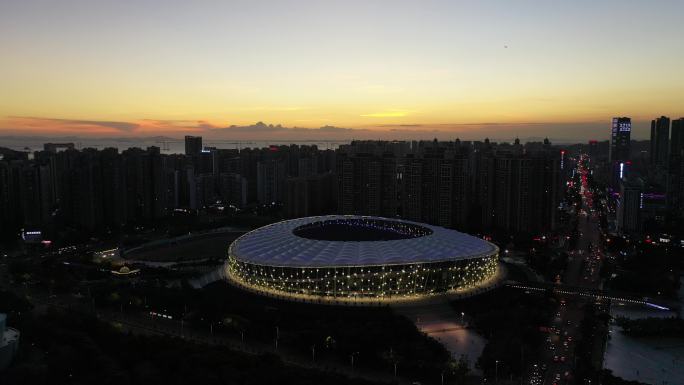 宝安中心体育馆夜景