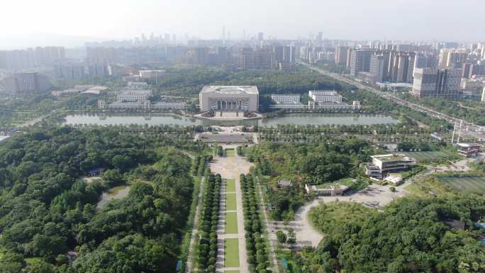 城市航拍湖南省政府