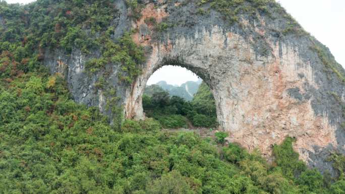 广西阳朔月亮山景区风光航拍