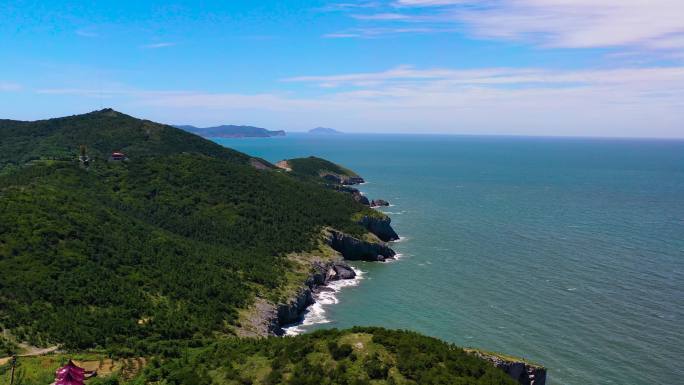 4K航拍海岸线 大海