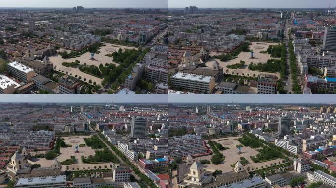 山东 滨州 博兴 城市航拍