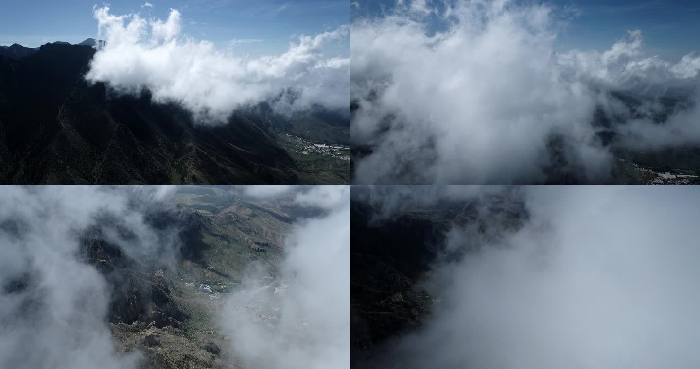 云雾中的贺兰山
