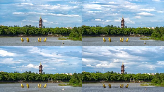 4k 金华金婺城区万佛塔延时