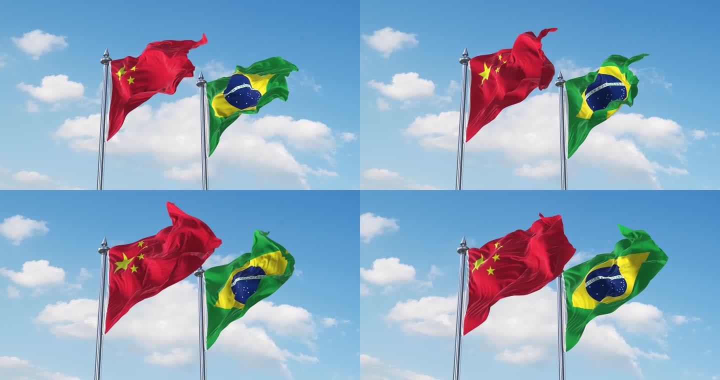 中国-巴西国旗